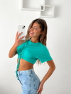 Crop top con frunce en delantero y tiras para atar Nairobi - comprar online