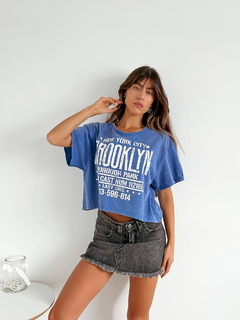 Remera Overzise gastada Brooklyn Borough Parkap - comprar online