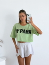 REMERA ALGODON MANGA OVERSIZE ANCHA AL CORTE ESTAMPADA IVYPARK en internet