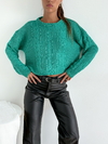 Sweater oversize con trenzas en frente y mangas Oregon - comprar online