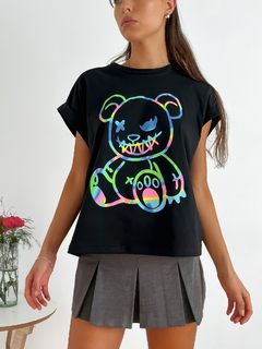 Remera amplia manga rebatible Oso Fwo