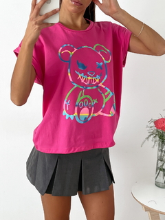 Remera amplia manga rebatible Oso Fwo - tienda online