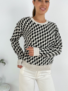 Sweater jacquard Oyster