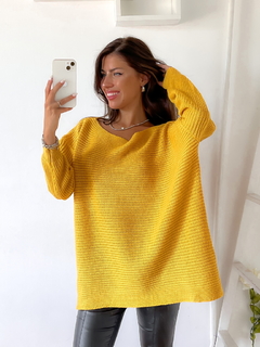 Sweater oversized cuello bote Philipa - tienda online