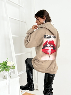 Buzo oversize frisado con capucha Playboy - comprar online