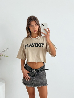Remera algodón manga oversize ancha al corte Playboy Peropboy - BENKA