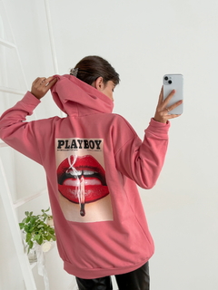 Imagen de Buzo oversize frisado con capucha Playboy