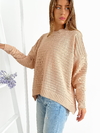 Sweater oversize rayado con tajo lateral Portman en internet