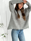 Sweater oversize rayado con tajo lateral Portman