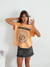 Remera amplia manga rebatible Ramones - tienda online