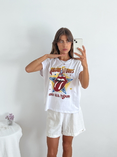 Remera amplia manga rebatible estampada Rolling Stones RS1981 - tienda online