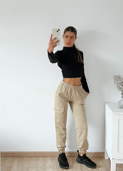 Pantalón cargo rustico con puños y cintura elastizados Ronin - tienda online