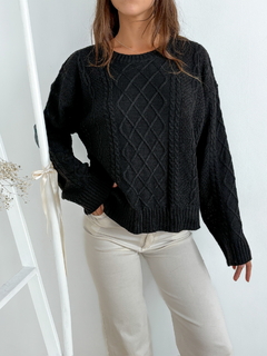 Sweater trenzado con rombos Sarajevo - comprar online