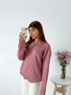 Sweater trenzado con rombos Sarajevo - tienda online