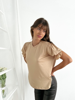 Remera modal viscosa doble frunce Shira - comprar online