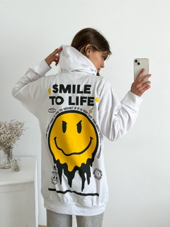 Buzo oversize rustico con capucha Smile to life - tienda online