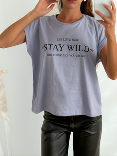 Remera algodón manga rebatible Stay Wild WildATL