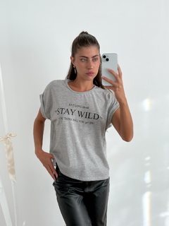 Remera algodón manga rebatible Stay Wild WildATL en internet