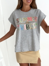 Remera amplia manga rebatible Summer Vibes