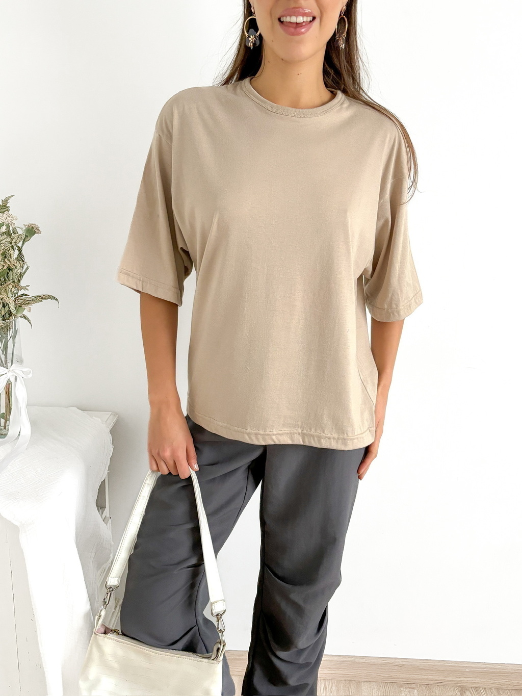 Remera ancha jersey Pima manga corta Takahara BENKA