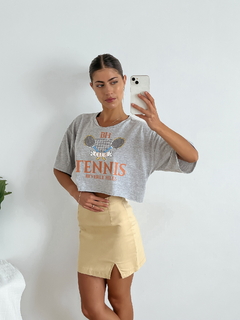 Remera algodón manga oversize ancha al corte Tennis - tienda online