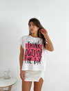 Remera amplia manga rebatible Think outside the box - comprar online