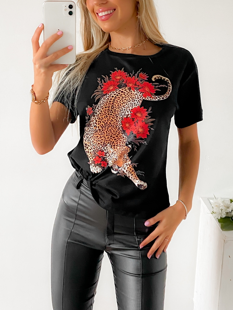 Remera algodon tigre flores Comprar en BENKA
