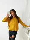 Sweater amplio con trenzas y calado de rombos a los costados Sorrento - tienda online