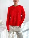 Sweater trenzado escote redondo Uzwill - comprar online