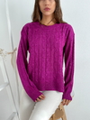 Sweater trenzado escote redondo Uzwill