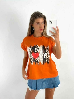 Remera amplia manga rebatible LovePrint - comprar online