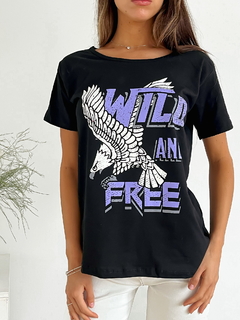 Remera algodón Wild free wilfrkap