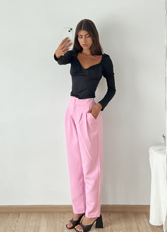 Pantalón sastrero con pinzas y cintura cruzada WORCESTER - tienda online