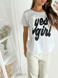 Remera algodon Yes Girl en internet