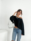 Sweater manga oxford y cuello bote Yvonne - comprar online