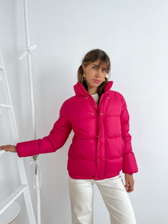 Campera puffer con cierre y botones Zermatt