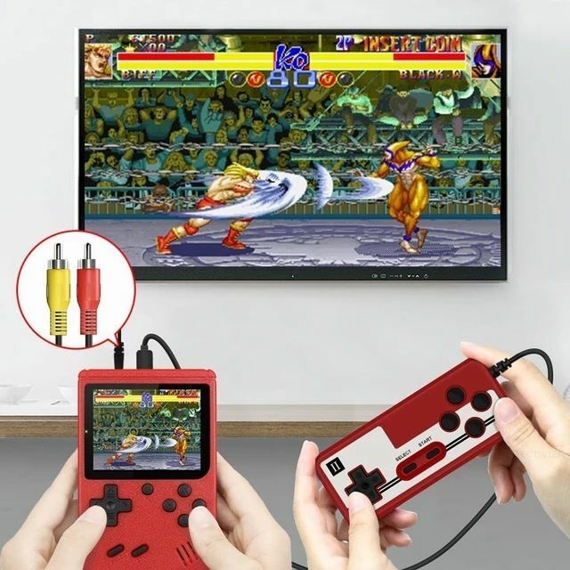 Mini Vídeo Game Clássico 400 Jogos Mini 2 Player Com Controle