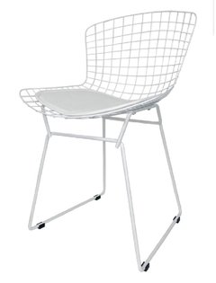 Silla Bertoia Blanca con Almohadón