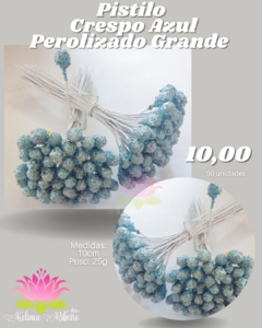 PISTILO CRESPO AZUL PEROLIZADO GRANDE