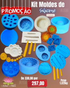 KIT MOLDES DE SILICONE 13 PEÇAS