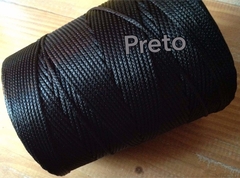 fio náutico com toque de viscose 3mm Preto