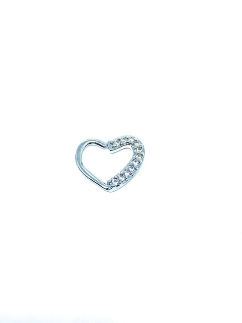 Piercing Coração Daith Orelha Esquerda Prata 1200 - comprar online