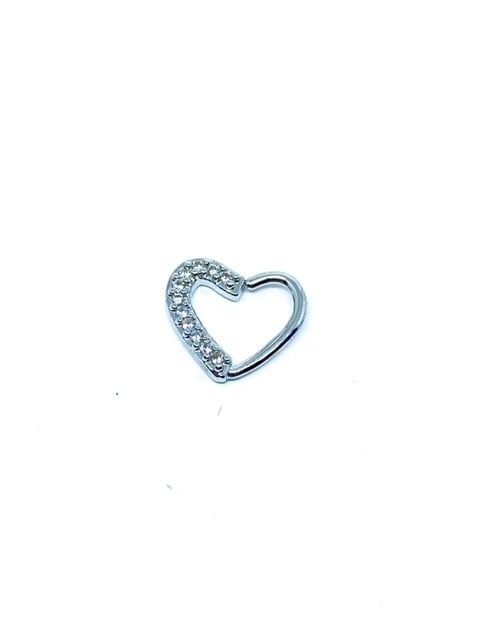 Piercing coração daith orelha Direita Prata 1205 - comprar online