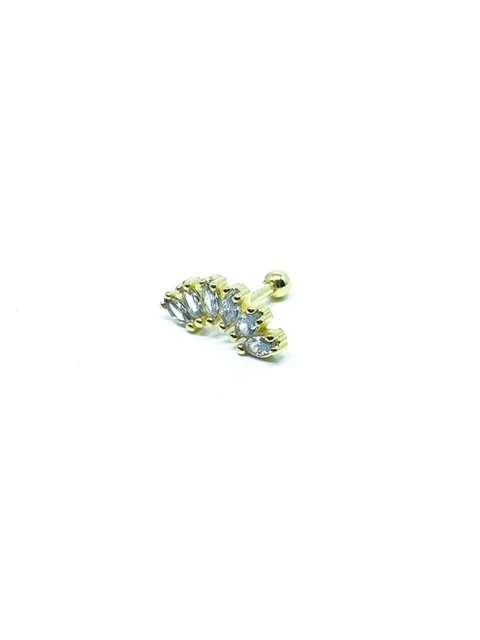 Piercing dourado com pedraria - comprar online