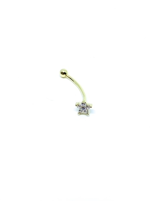 Piercing Genital Dourado Gde Flor Strass 3336 - comprar online