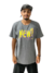 Camiseta New Culture Cinza Escuro Logo Amarelo