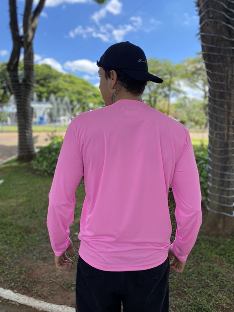 Camiseta Malhação Manga Longa UV Rosa - comprar online