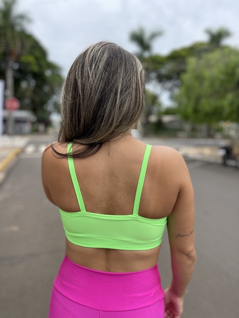 Top Malhação Alça Fina Verde Limão Neon - comprar online