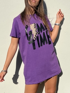 Remerón violeta animal print - comprar online