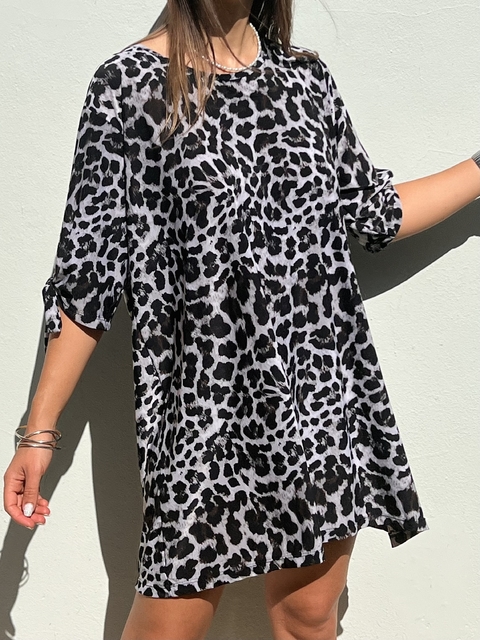Animal print shift clearance dress